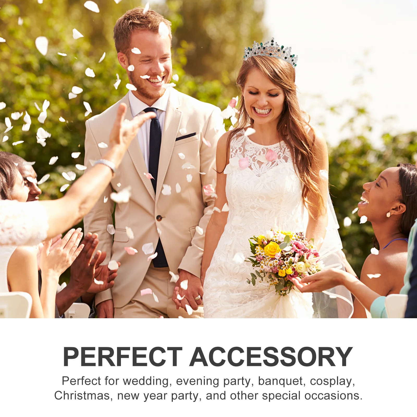 حجر الراين تاج فضي أزياء أغطية الرأس للعروس حفل زفاف حفلة موسيقية التصوير الفوتوغرافي الملحقات #5