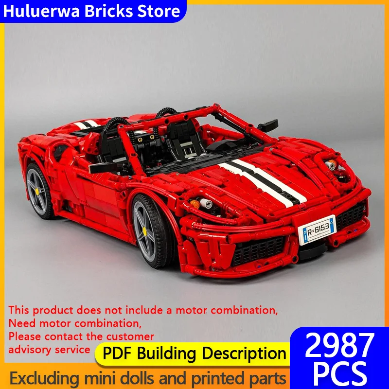 

Модель скоростного гоночного автомобиля MOC, строительные кирпичи F430, скадрия, паук, 16 м, модульная технология, подарки, праздник, сборка, детские игрушки, костюм