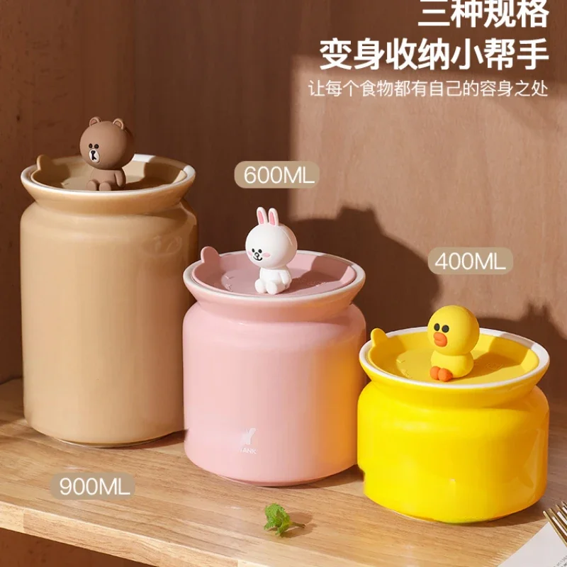 Lard Jar Household Sealed Jar Ceramic High Temperature Resistance Chili Oil Can Animal Oil Seasoning Box