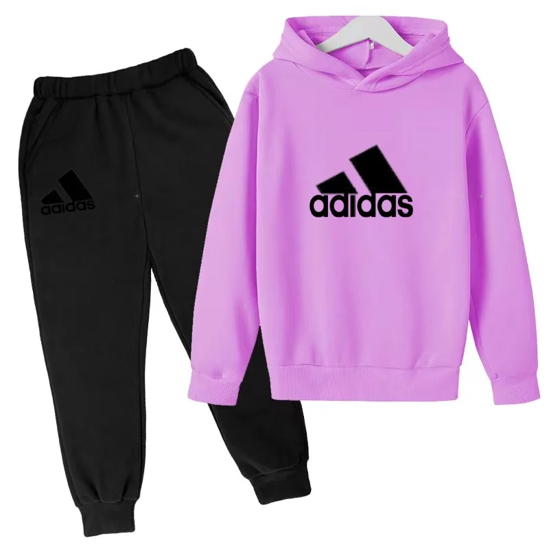 Neueste Marken-Sportbekleidung für Kinder - Hoodie-Jacke T-Shirt+Hose - Bequeme und Lockere Passform - Geeignet für Jungen und Mädchen im Alter von 3 bis 13 Jahren