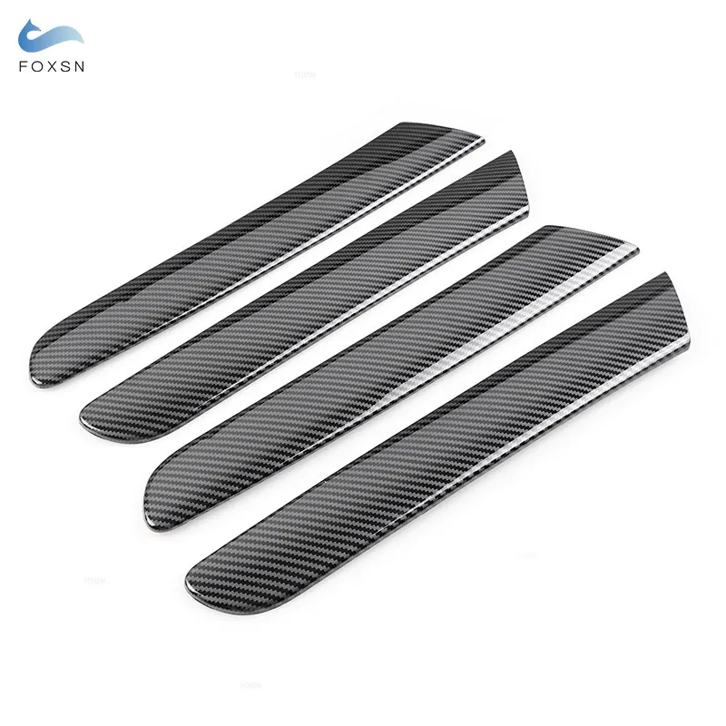 For VW Golf 6 MK6 2008-2013 4pcs Car Interior Accessories Carbon Fiber Pattern Window Door Panel Strips Cover Trim