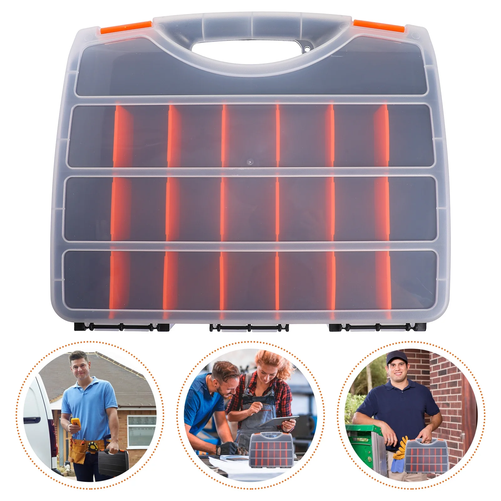 1Pcs Multi-Grid Storage Box Durable Premium Material Small Items Organizer Container Removable Partition Design Home Warehouse