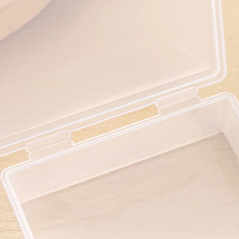 Clear 1Pcs PP Storage Box Mini Transparent Plastic Case Container Rectangular Box Packaging Box For Jewellry Beads Small Items