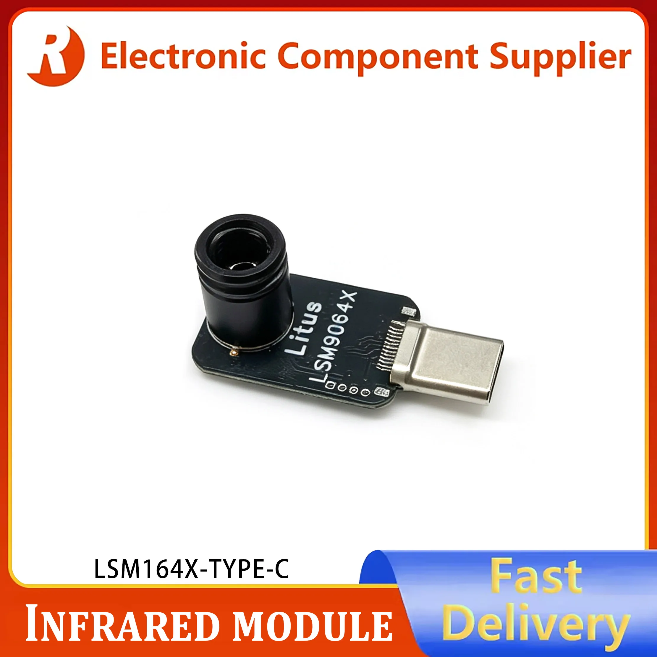 Android phone plug-and-play TYPE-C interface infrared thermal imaging pocket thermal camera directly connects to phone MLX90640