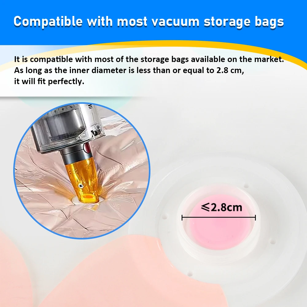 Household Vacuum Suction Head Adapter For Dyson V7 V8 V10 V11 V15 SV10 SV12 SV14 Vacuum Cleaner Compression Storage Bag Nozzle