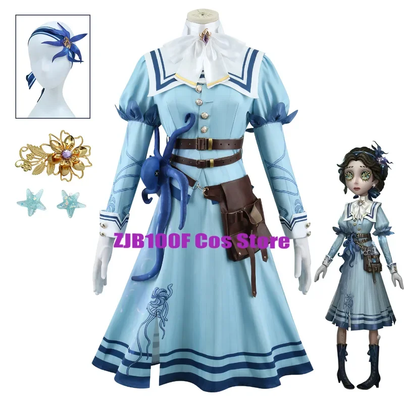 Emily Dyer Cosplay Anime Identity V Doctor Cosplay Costume Uniform Preserved Flower Cosplay Headwear Belt Bag Outfit for Women