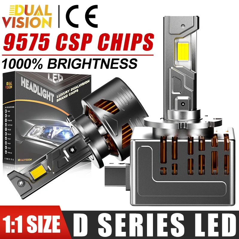 

D3S LED Headlight Canbus No Error D1S D2S D4S Xenon Light Turbo LED Two Sided 9575 CSP Chip 6500K Plug&Play D1R D2R D3R D4R Lamp