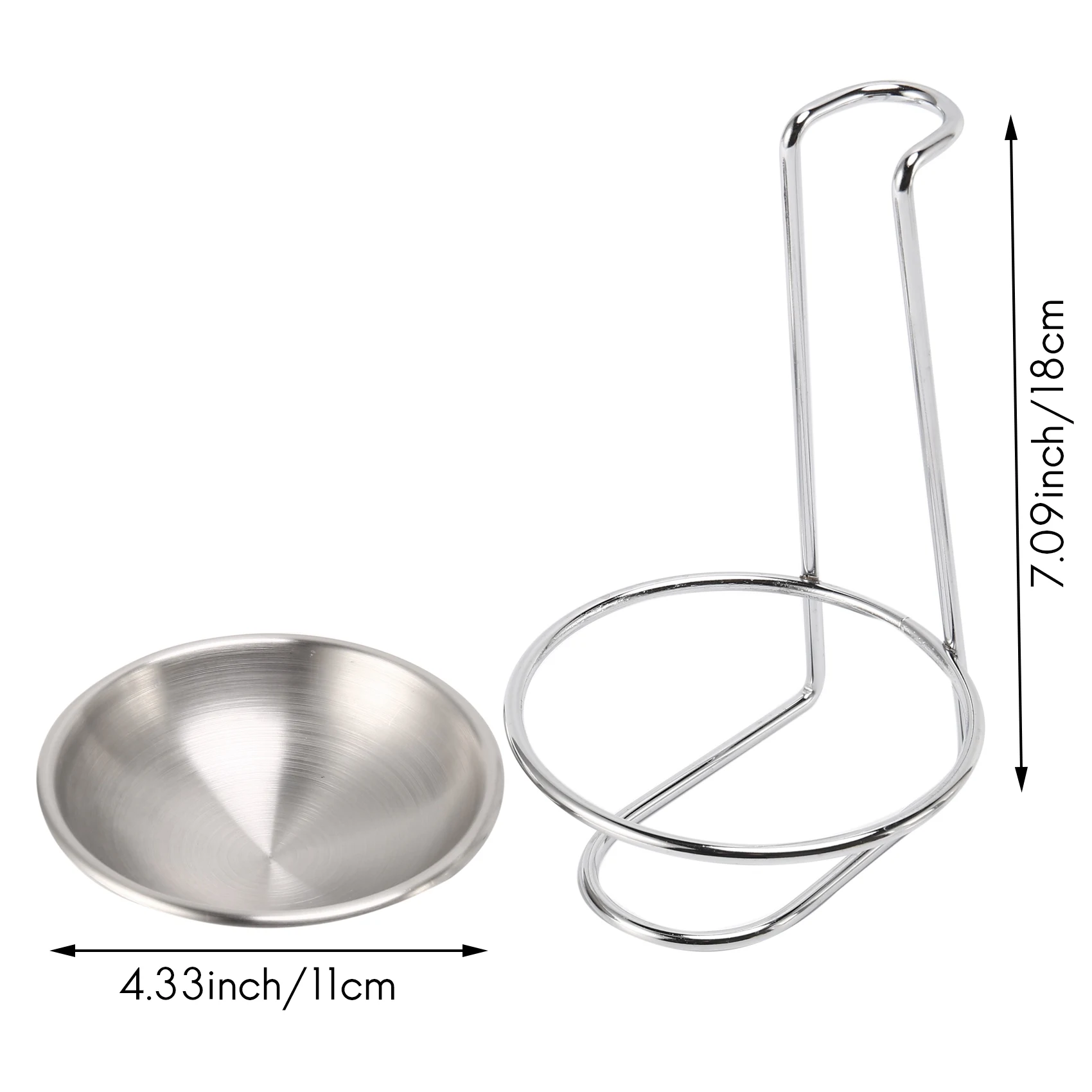 ABWR-Stainless Steel Spoon Rest Holder,Long Handle Vertical Saving Soup Ladles Holders Ladle Rest Soup Ladle Holder