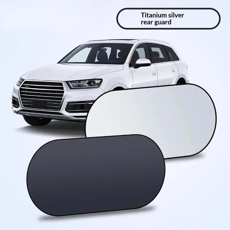 UV-Reflective Car Sun Shade Cover Rear Windshield Sun Protection Sunshade Heat-Isolation Car Privacy Curtains Foldable Storage