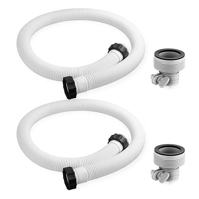 

2 Pcs Pool Filter Pump Connector 1.5Inch Pool Drain Hose Adapter Durable Parts for Intex Threaded Connection Pump