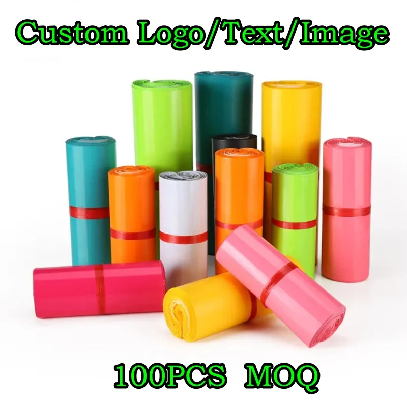 50/100PCS 100% PE Poly Mailer Mailing Bag DIY Express Box Clothing T-shirt Envelope Plastic Dress Gloves Trash Adhesive Pouches