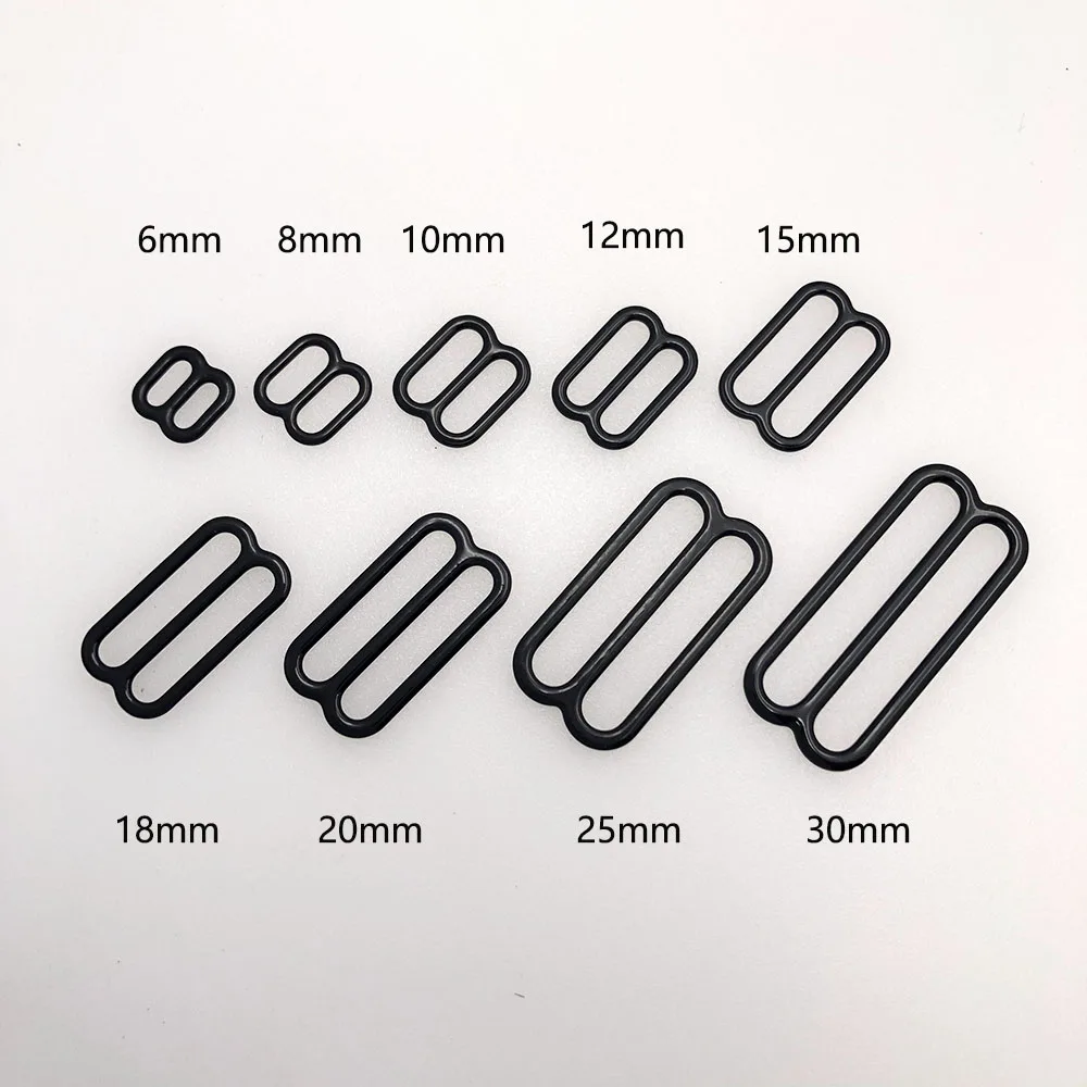 200 Pcs/Lot Bra Ring And Sliders accessory nylon coated metal adjusters