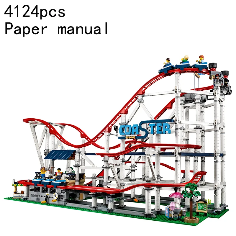 4124 Stuks Achtbaan Bouwstenen Groot Model Speelgoed Compatibel Met Set 10261 Volwassenen Verjaardag Kerstcadeaus