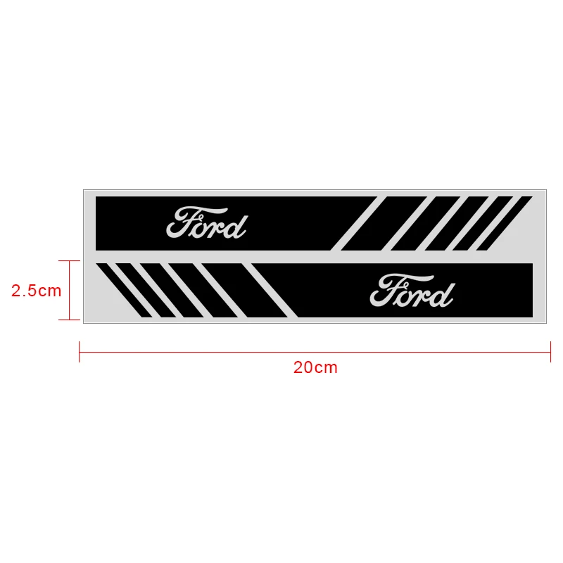 2PCS Vinyl Car Rearview Mirror Sticker Auto Side Body Stripe Decal Decoration For Ford Ranger Focus Kuga Mustang S-MAX Transit