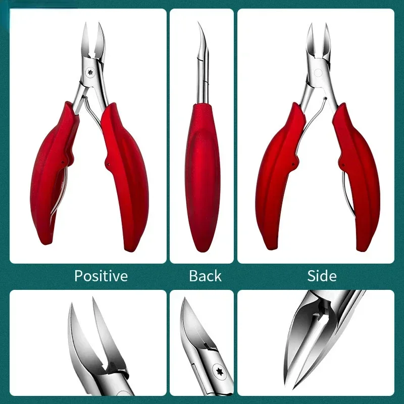 Sdotter Stainless Steel Toenail Ingrown Nail Art Nipper Scissors Paronychia Dead Skin Remover Trimming Nail Clipper Pedicure Too