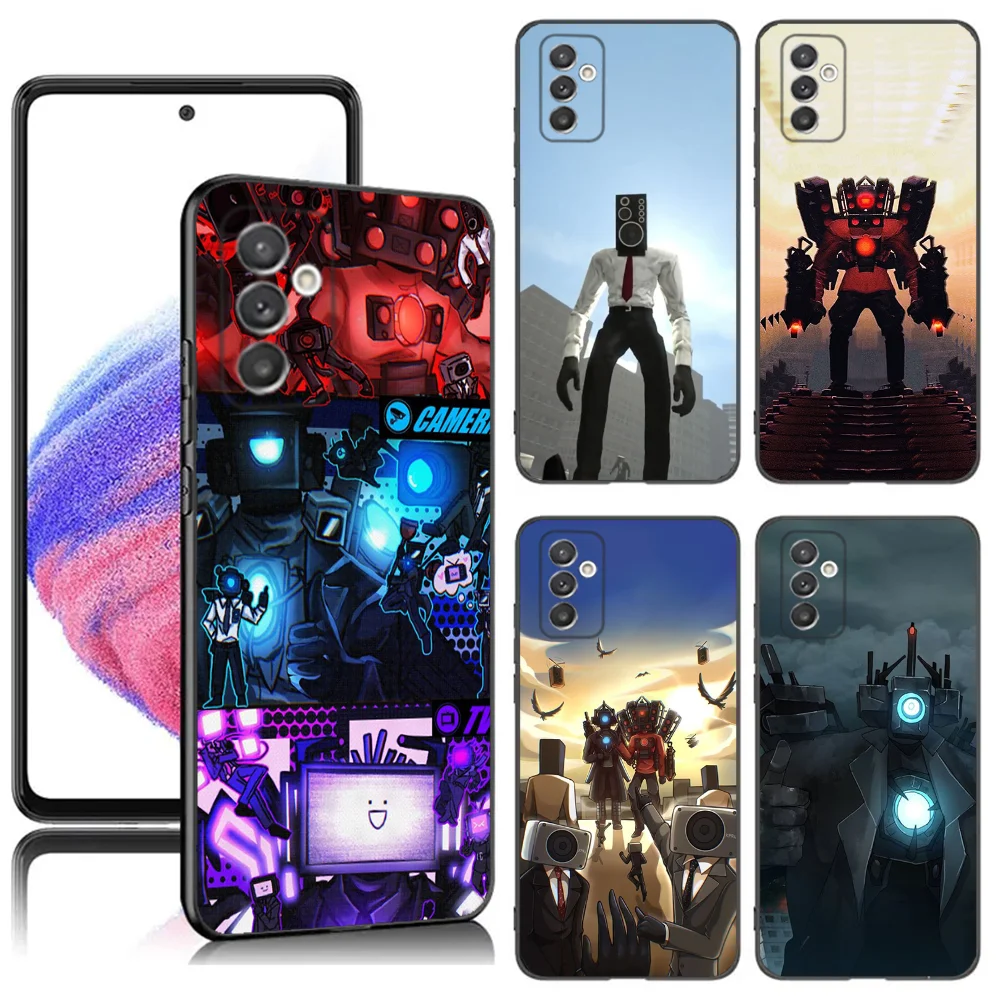 

Skibidi Toilet Phone Case For Samsung S24,23,22,30,21,10,9,Ultra,Plus,Lite,FE,5G Black Soft Case