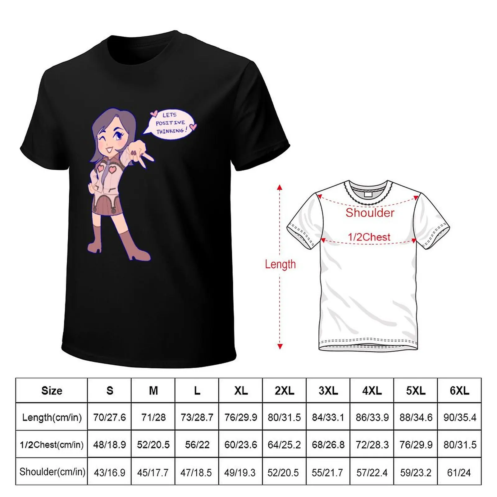 Let’s Positive Thinking! T-Shirt Big and Tall Basic Tee Shirt