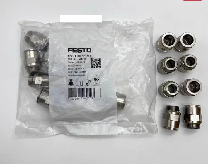 10PCS New Original FESTO all-metal fast plug-in threaded joint NPQH-D-G38-Q12-P10 578347