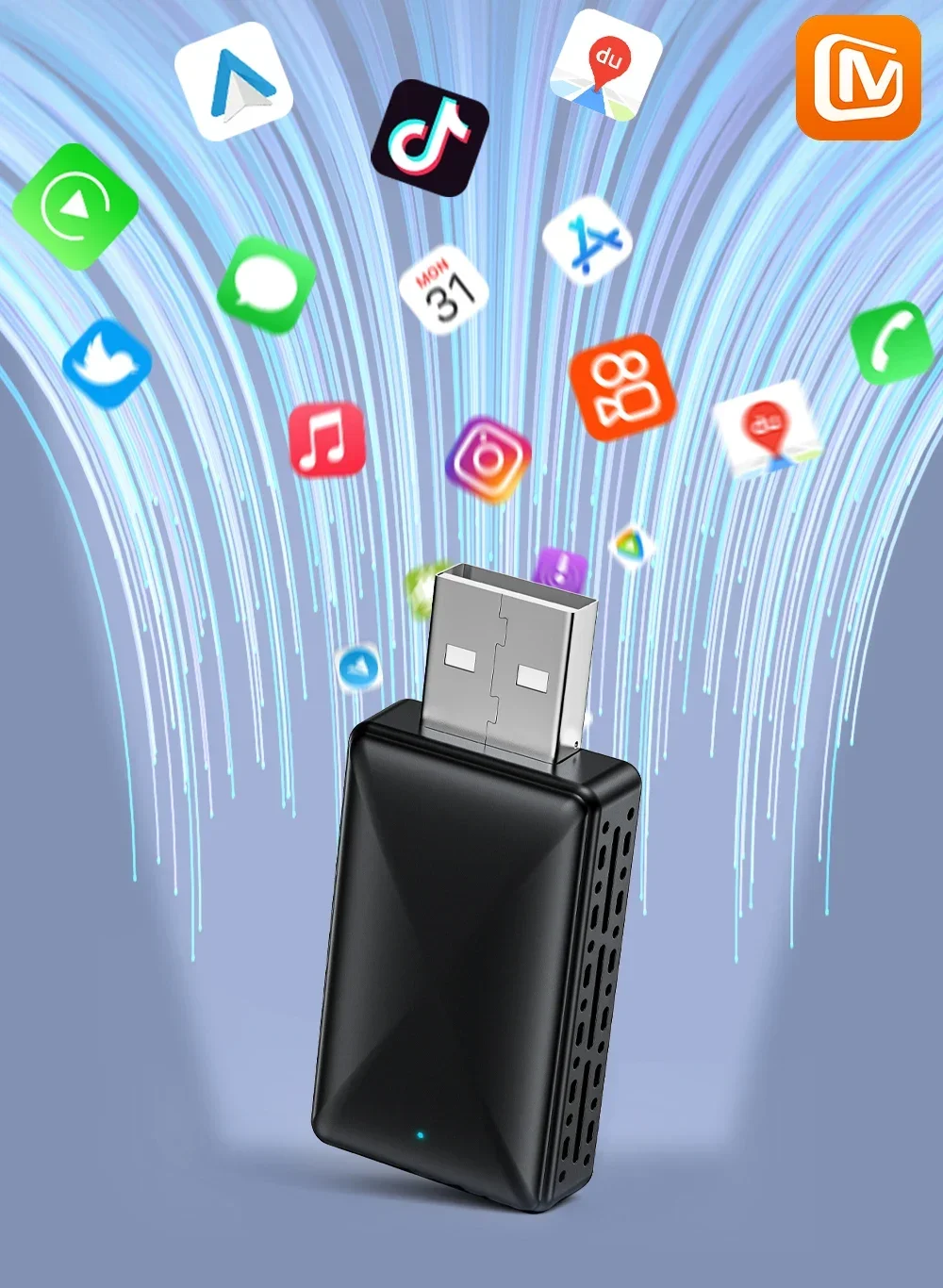 Carplay Auto Spielen Android Auto Wireless Adapter Smart AI Box Auto OEM Wired Android Auto Zu Wireless USB Dongle für Toyota Volvo – Detail 9