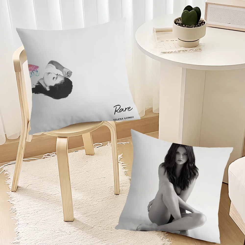 Singer S-Selena Gomez Pillow Case Sofa Decorative Home Double-sided Printing Short Plush Cushion Cover