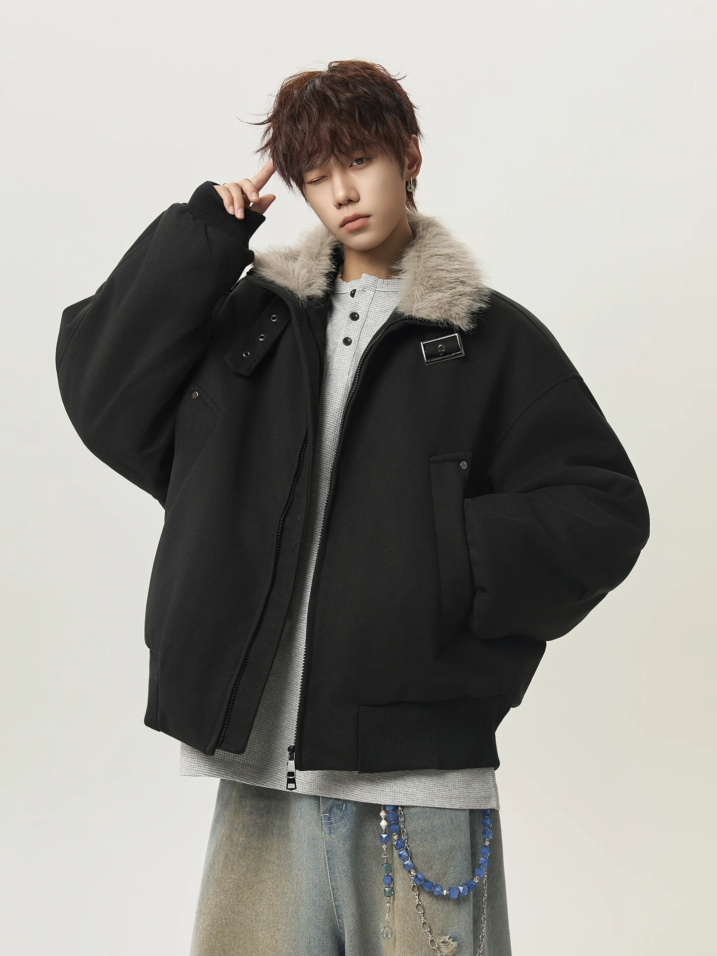 

Boyue American Sle Heavyweight Cotton Work Jaet Молодежная универсальная крутая хлопковая верхняя одежда для пар для мужчин и женщин