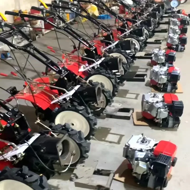 Mini cultivador horizontal de gasolina de 4 engranajes 170f
