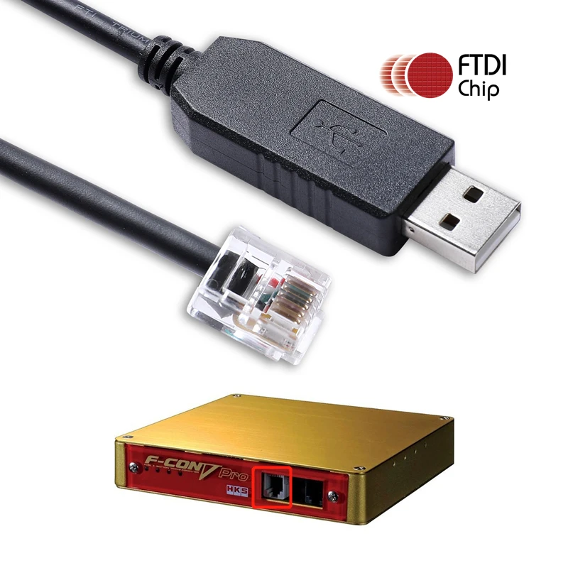 

HKS F-CON V Pro V3.0/3.1 PC Link Configure Cable FTDI FT231XS USB RS232 Serial to RJ11 6P6C Cable