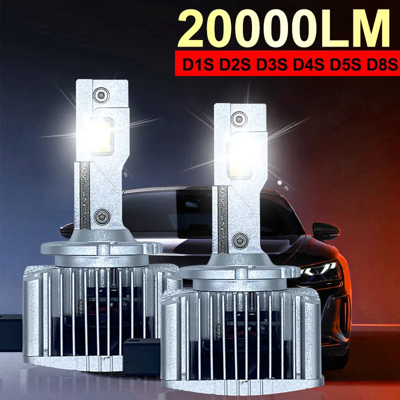 D1S D3S LED Headlights HID D2S D4S D5S D8S D1R D2R D3R Car Bulbs Turbo LED Canbus 20000LM CSP Chip 6000K White 70W Plug&Play