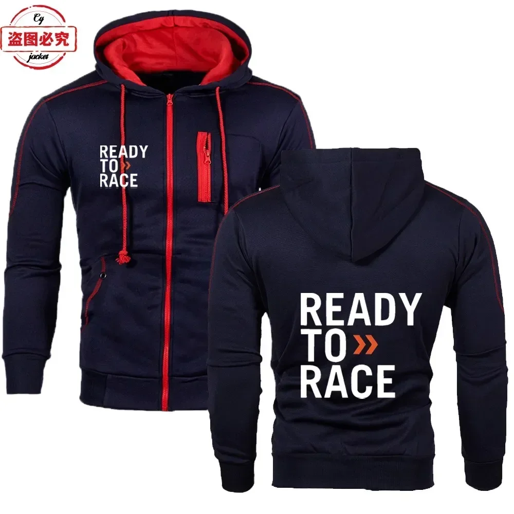 Ready To Race Motorcycle Logo Printed Off Road Motorcycle Endurance Race Hoodie Men's Jacket Team Cycling Suit Racing Suit