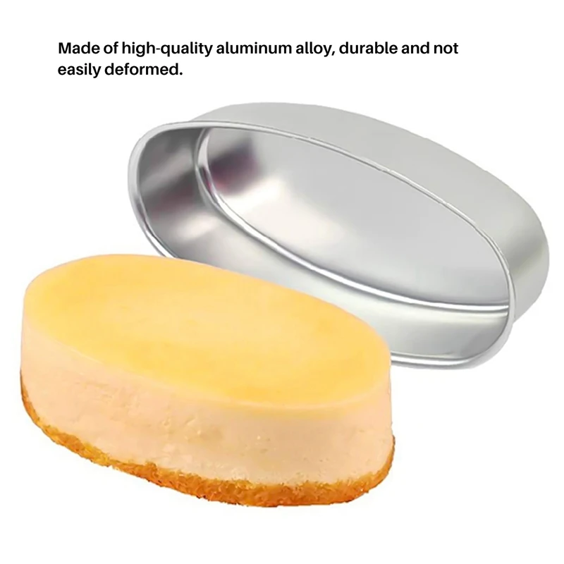 10 Stück Mini ovale Eiform Aluminium legierung Metall Käse pfanne Kuchen form Brotform Torten halter Pudding Gelee Dose