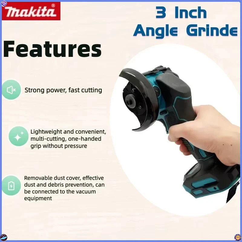 Makita 3 Inch Mini 18 V Power Tool Grinder Hoek Snijden Draadloze Electirc CUT OFF Tool Cirkelzaag Power Tool