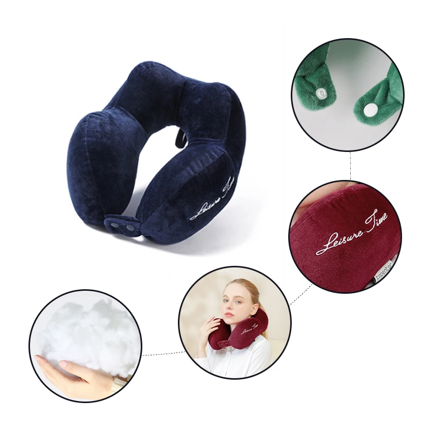 Hot sale Original U Shape PP Cotton Travel Pillow Travel Neck Pillow for Airplanes