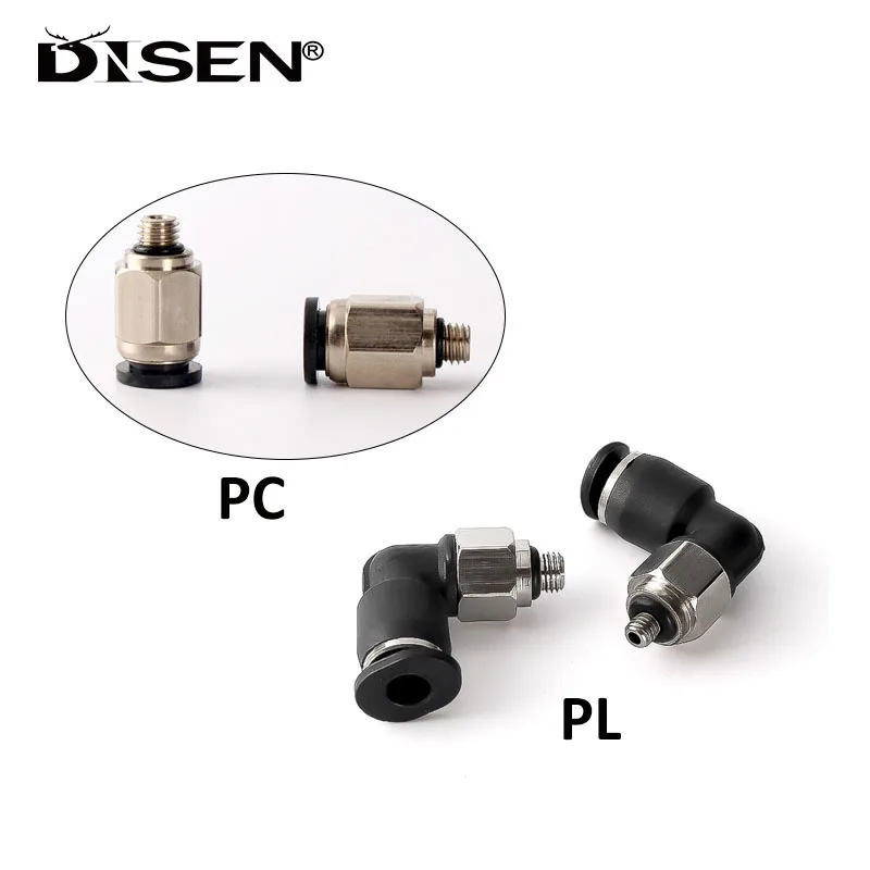 PC/PL Pneumatic Fitting MINI Connector Air Coupler 3mm 4mm 5mm 6mm Hose-Tube M3 M5 M6 1/8