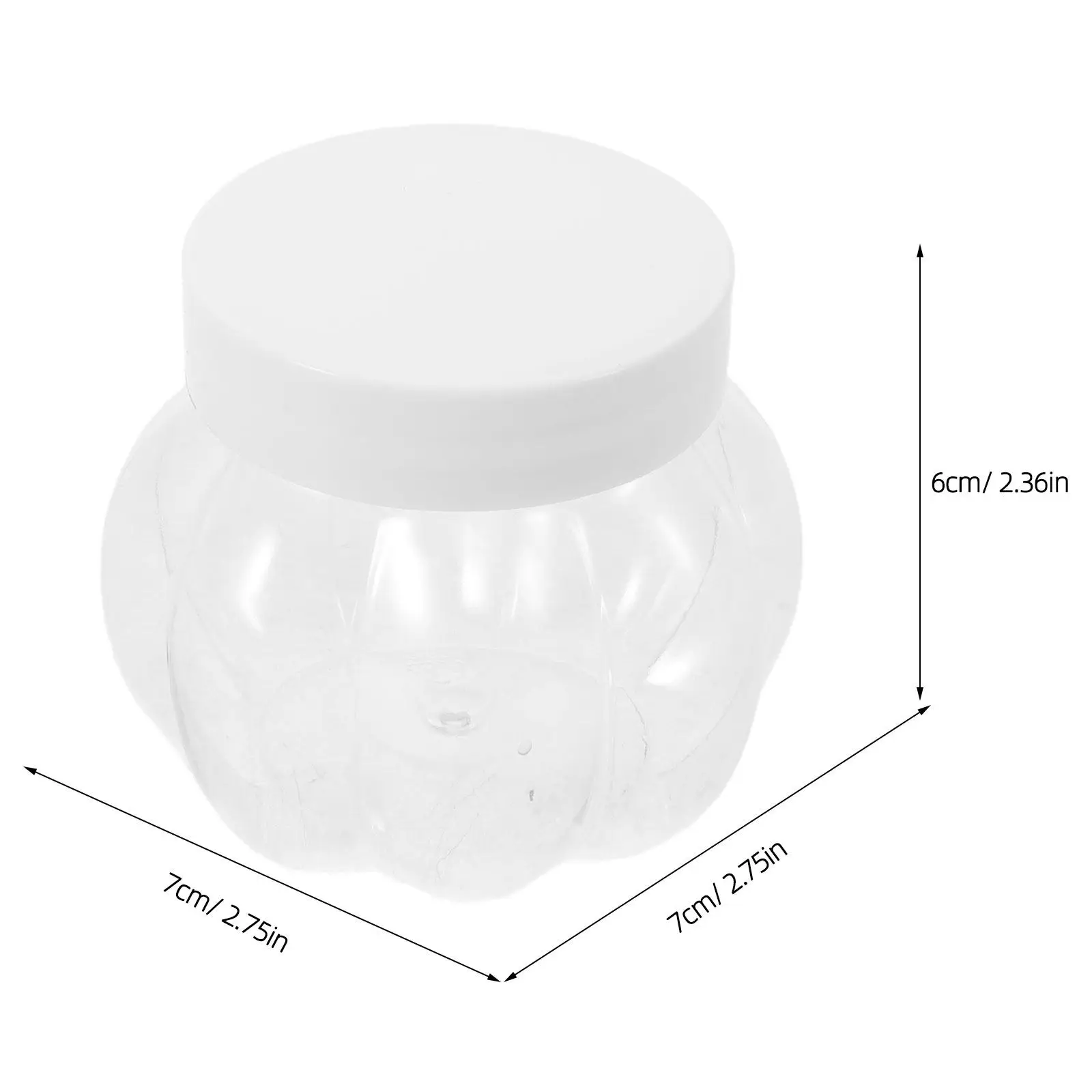 12Pcs Pumpkin Candy Jars 150Ml Clear Plastic Halloween Snack Storage Bowls with Lids Fall Thanksgiving Party Treat Holder
