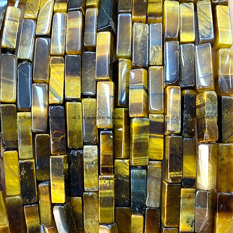 Natural Stone 4x13mm Cuboid Green Unakite Jasper Loose Square Spacer Beads for Jewelry Making Diy Earrings Bracelet Accessories