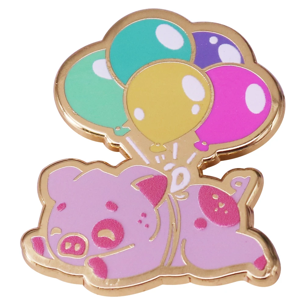 Embroidery Bali - Flying Pig Badge Cute Piggy And