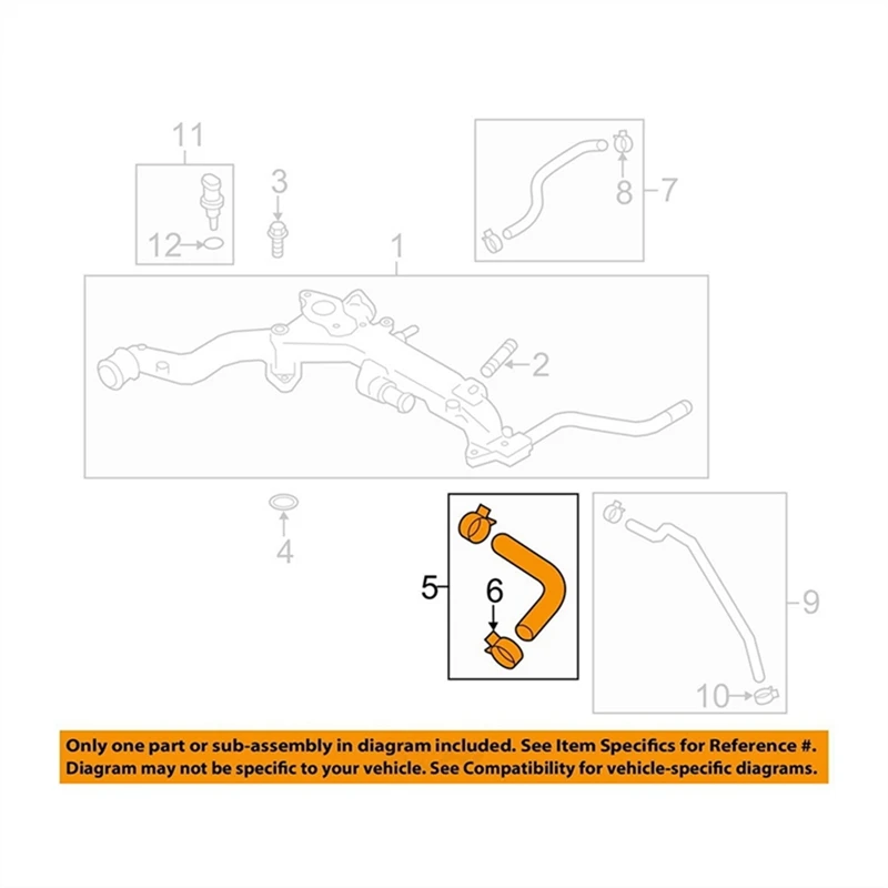 AU05 -2Pcs Car PCV Hose Connector 21204AB230 11815AC360 For Subaru Forester Impreza Legacy WRX 2011-2018 HVAC Heater Hose