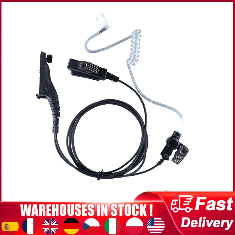 

Earpiece Acoustic Tube Radio Ear Piece Two Way Headset with Mic for Motorola APX6000 APX4000 APX7000