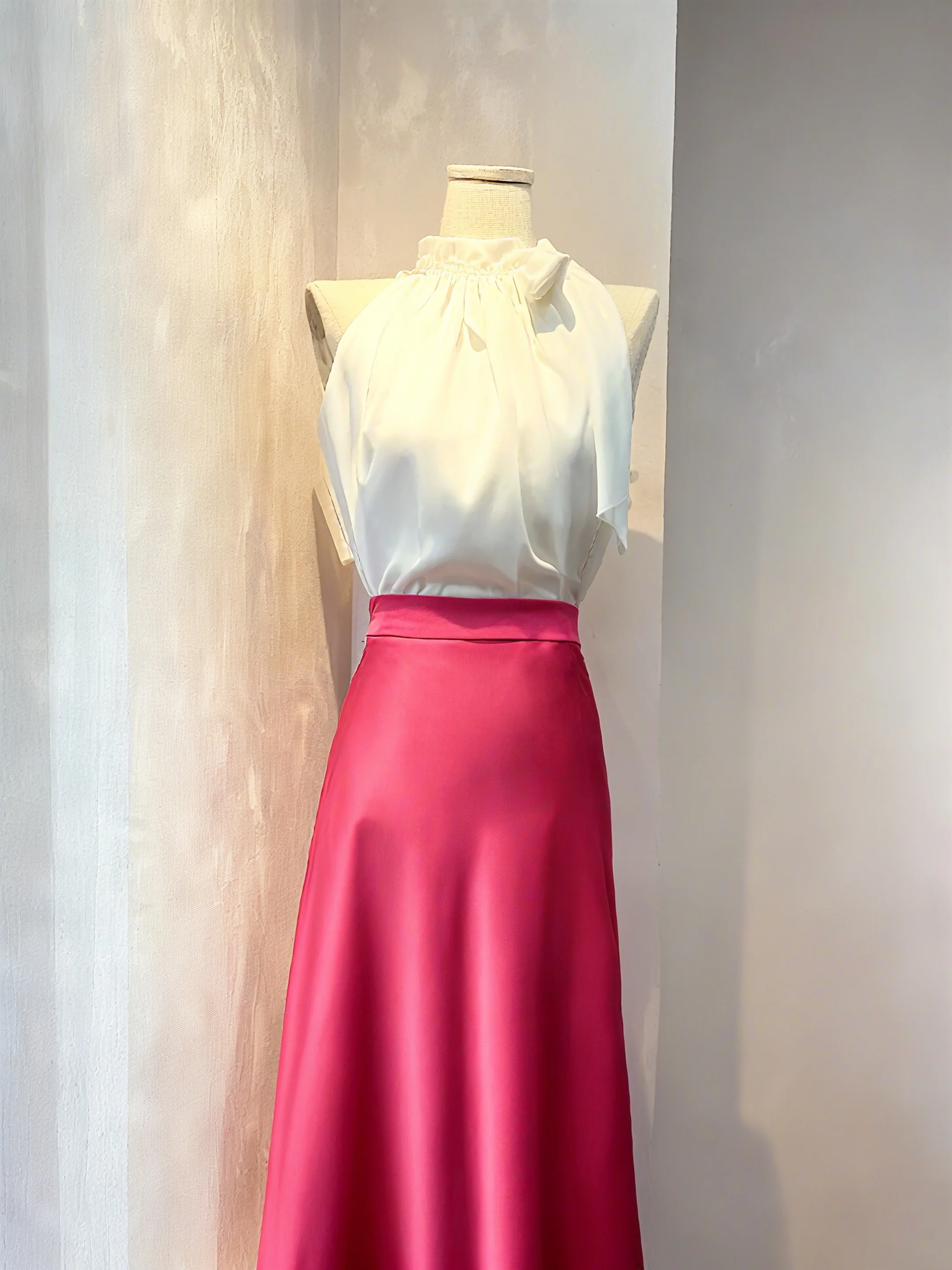 

Star Original Sle Summer Elegance Lady's Top French Sle Loose Fit Polyester 00% No Sve Stand Collar Casual Wear