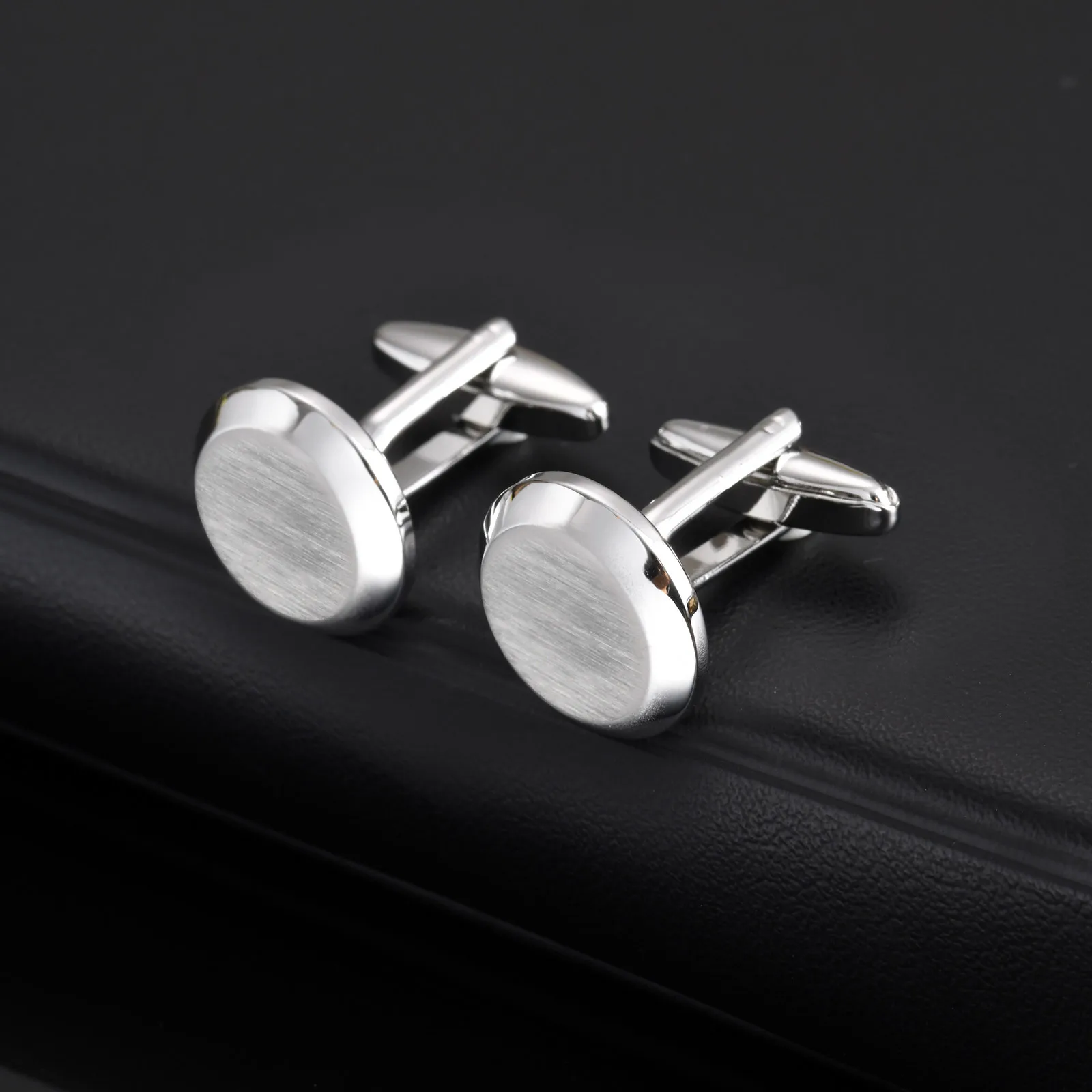 Free Customized Cufflinks for Men Boys,High Quality Brushed Surface Cufflinks,Gentleman's Suit Jewelry Gifts