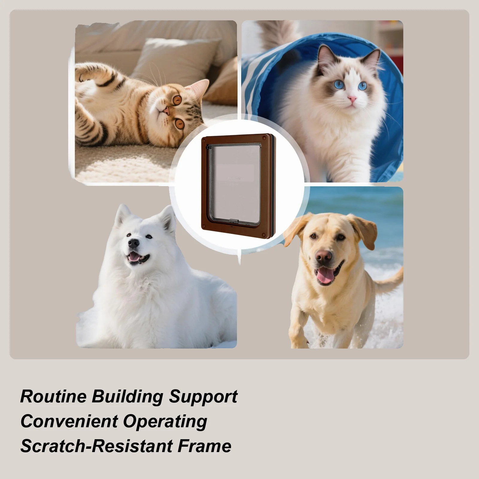 

Dog Entrance And Exit Door Inside Cat Flap Doggy Door Pet Supplies Gate With Mounting Kit For Interior Exterior Home Living Room