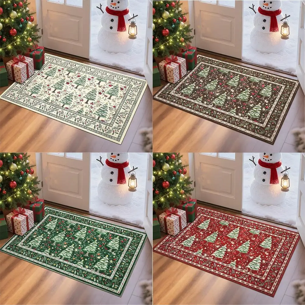 Christmas Festival Decoration Entrance Door Corridor Carpet Non-Slip And Stain-Resistant Mat Home Decoration