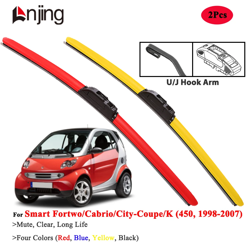 

LNJING Hybrid Wiper Blades For Smart Fortwo Cabrio City-Coupe K 450 1998-2007
