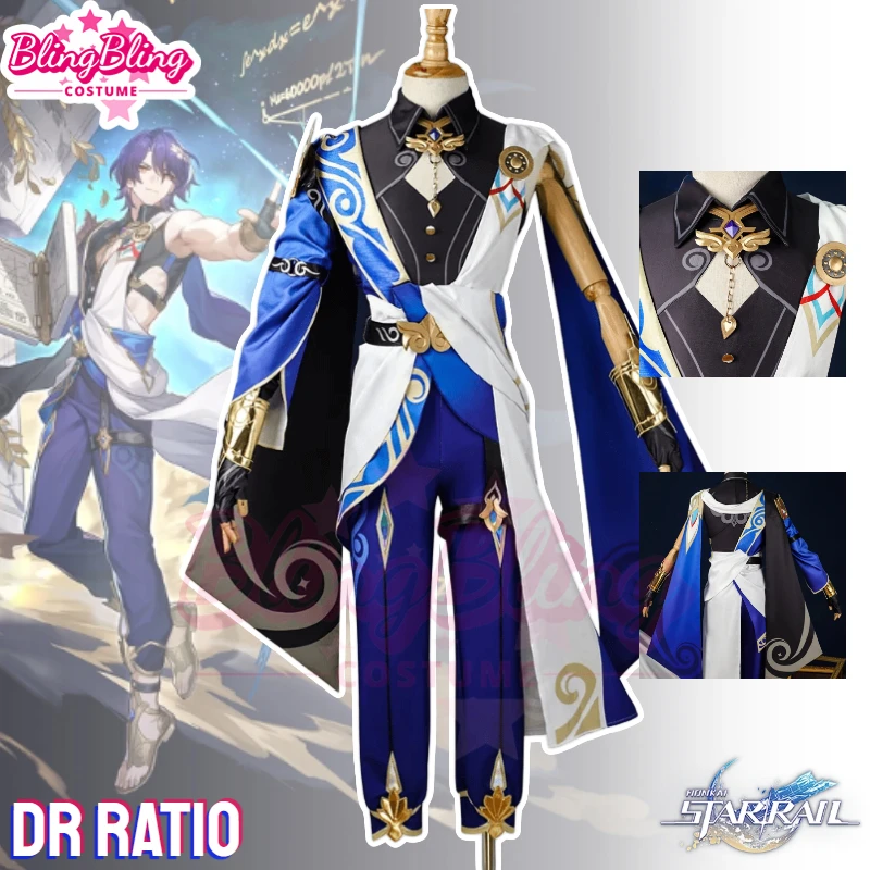 

Star Rail Dr Ratio Cosplay Costume Game Honkai Star Rail Veritas Ratio Intelligentsia Guild Cosplay Halloween Costume