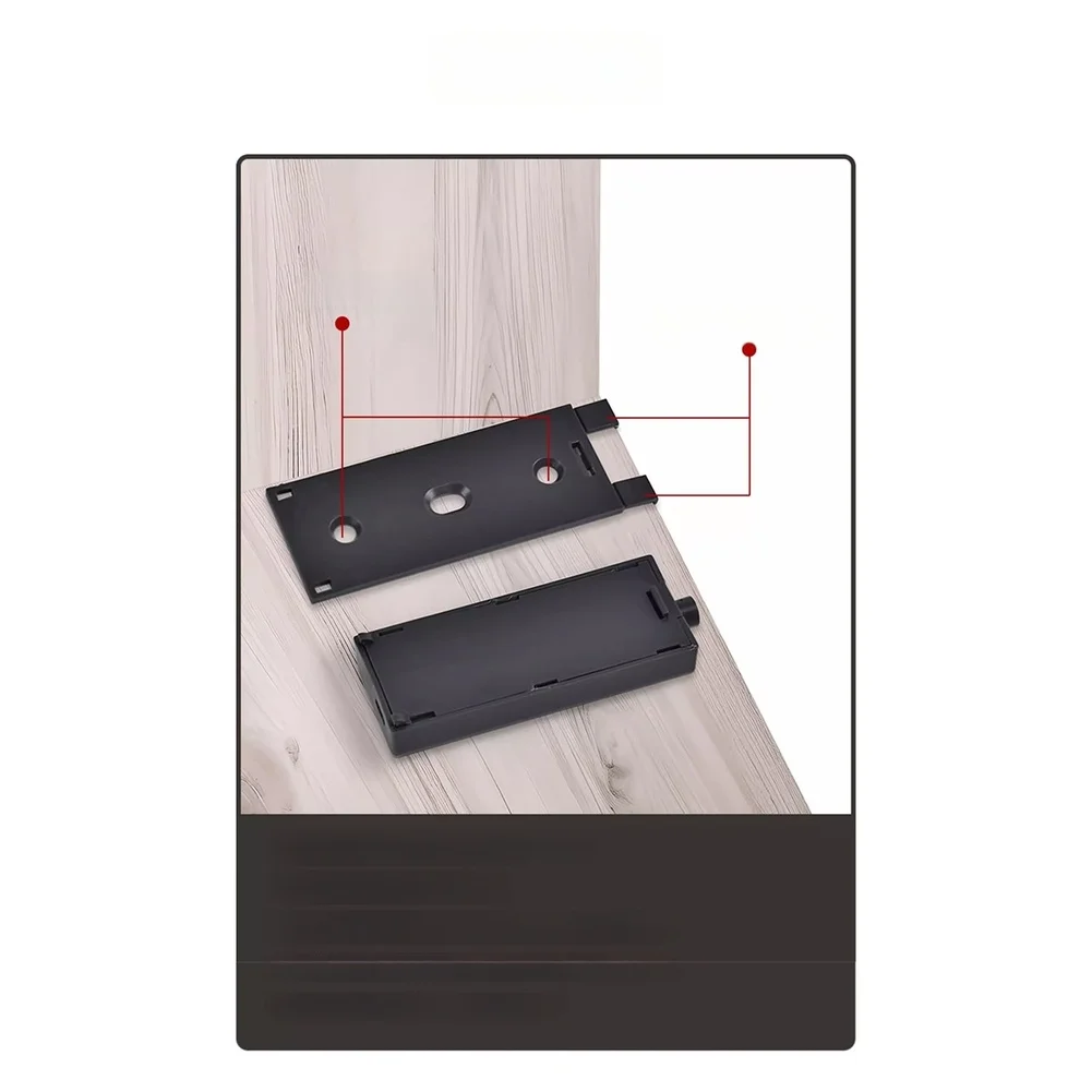For Kitchen Cabinets Black Gray Automatic Door Closer Automatic Door Closer Smooth Automatic Closing Compact Design 1mm Gap