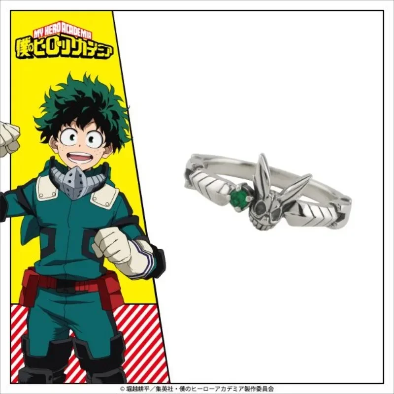 My Hero Academia Rings Man Bakugou Katsuki Women Ring Anime Wedding Initial Jewellery Couples Cute Open Metal Silver Color Bague