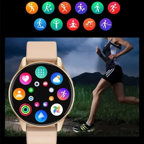 Imagen 2 del producto Reloj inteligente con llamada Bluetooth para mujer, Monitor de ritmo cardíaco y presión arterial, resistente al agua IP67, para Android IOS, 2025