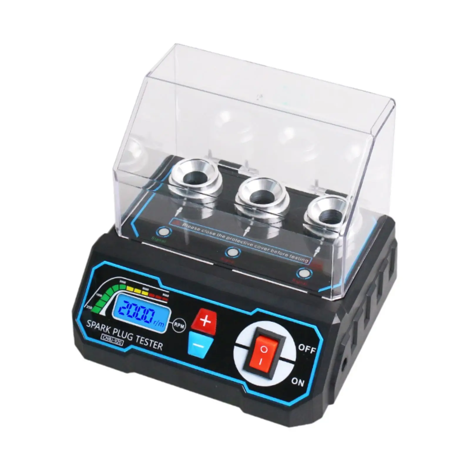 

Автомобильный тестер катушки зажигания, тестер свечей зажигания с тремя отверстиями, анализатор производительности цифрового дисплея для проверки автомобиля