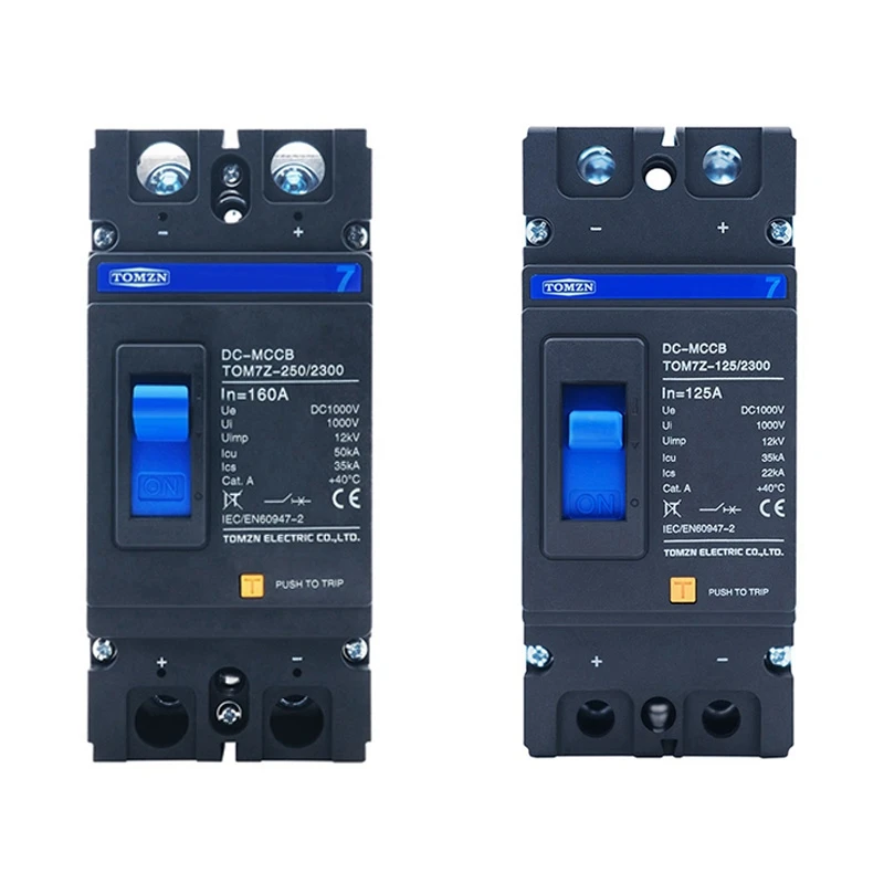 Hot TOMZN 2P DC 1000V Solar Molded Case Circuit Breaker MCCB Overload Protection Switch Protector For Solar Photovoltaic PV