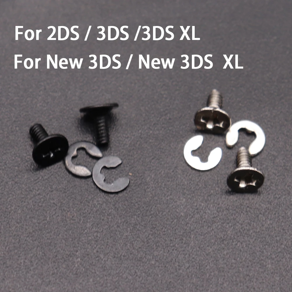 10er-Set für 2DS 3DS 3DS XL New 3DS 2015+ Akku-Rückabdeckung Schraubenbefestigung Reparatur Sicherer Bolzen + Unterlegscheibe